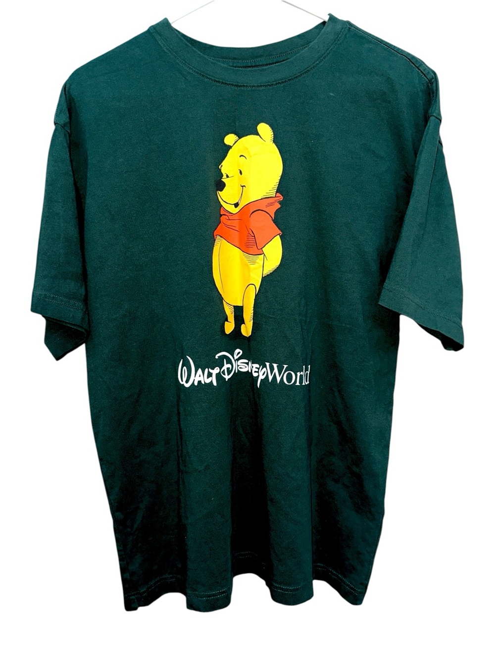 Disney Winnie the Pooh Graphic Tee - Green with Yellow & Red Print